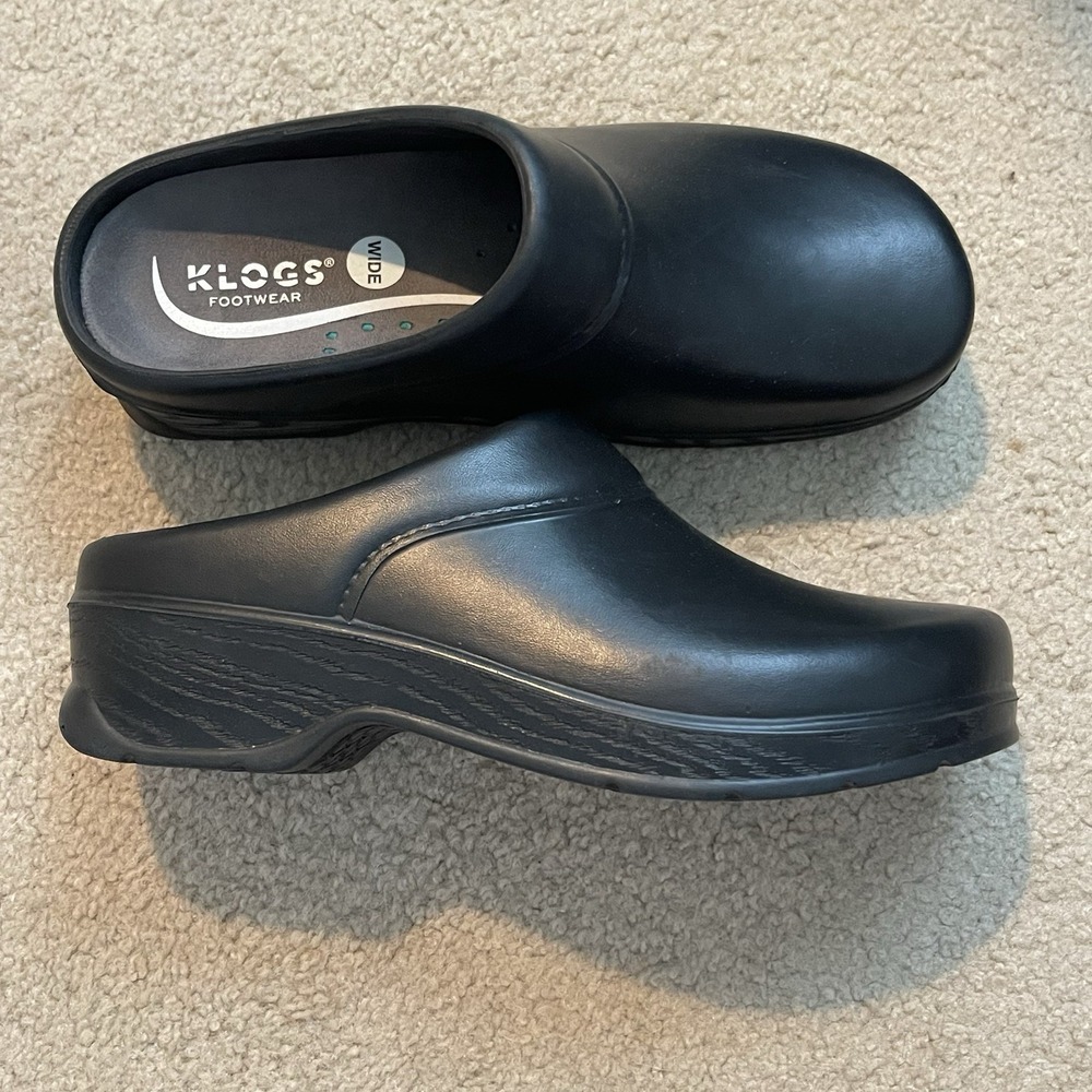 New Klogs Abilene‎ Slip Resistant Black Shoes - Size 11 W